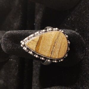 Picture jasper ring, size 8.75